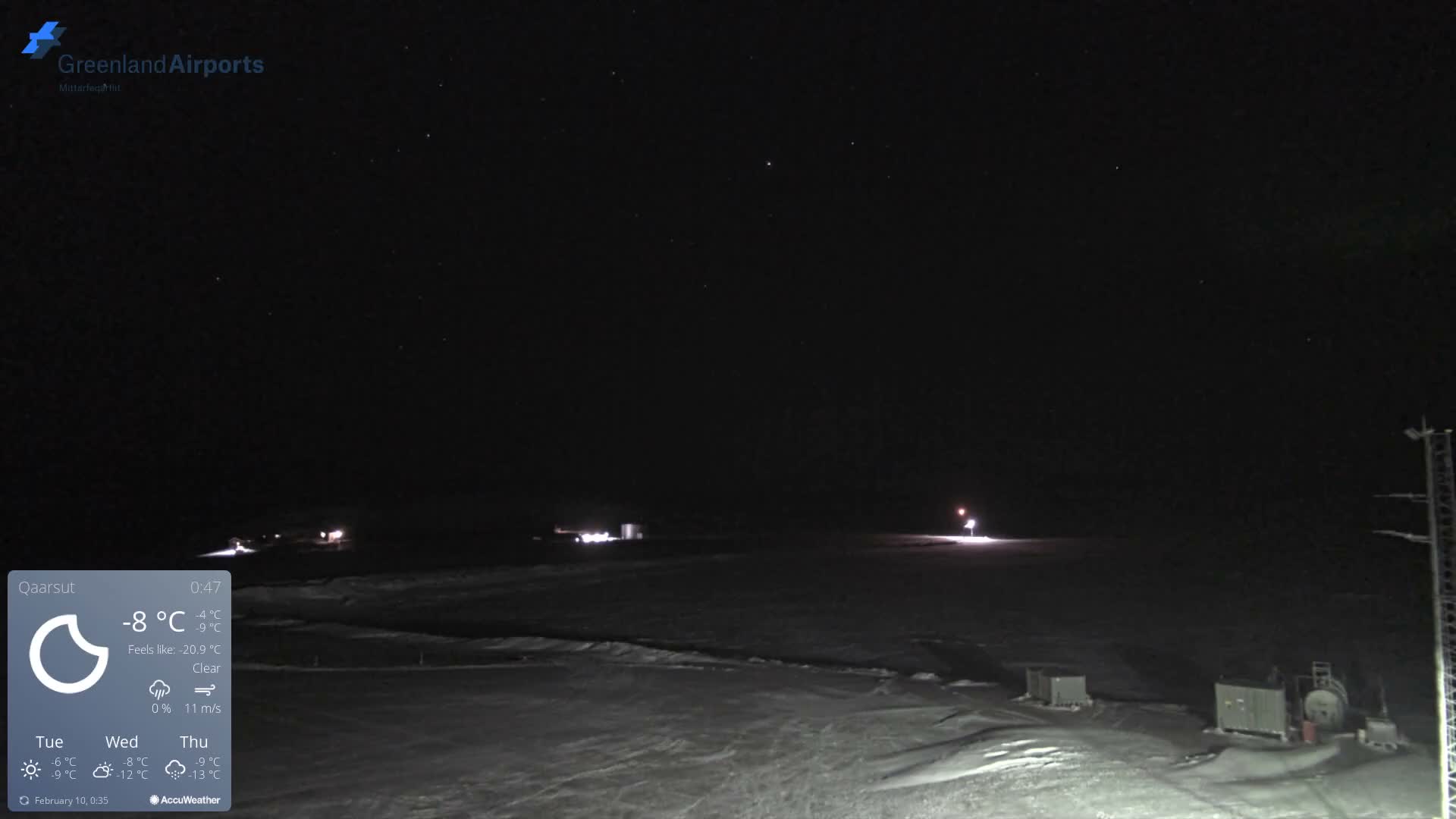 Qaarsut Airport (Mittarfik Qaarsut) East Towards View Live Cam JQA / BGUQ  - Qaarsut, Avannaata, Greenland, Denmark