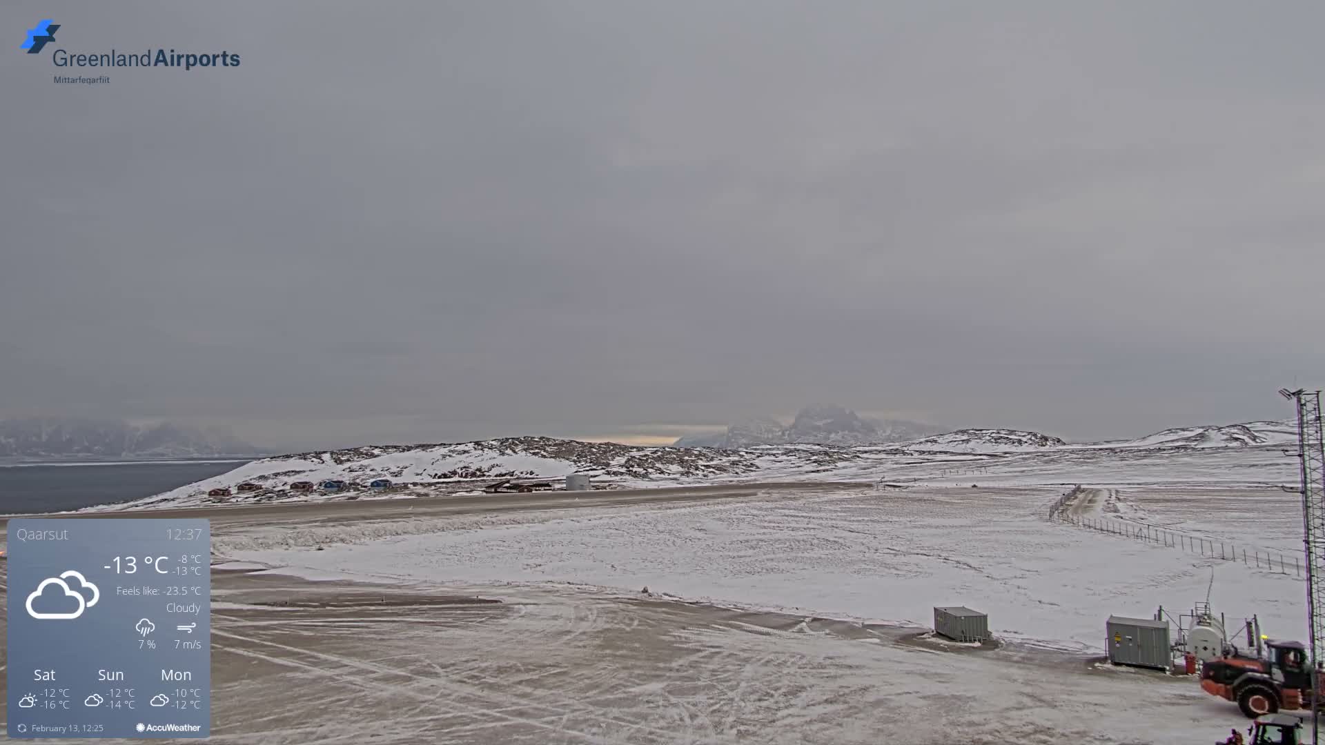 Qaarsut Airport (Mittarfik Qaarsut) East Towards View Live Cam JQA / BGUQ  - Qaarsut, Avannaata, Greenland, Denmark