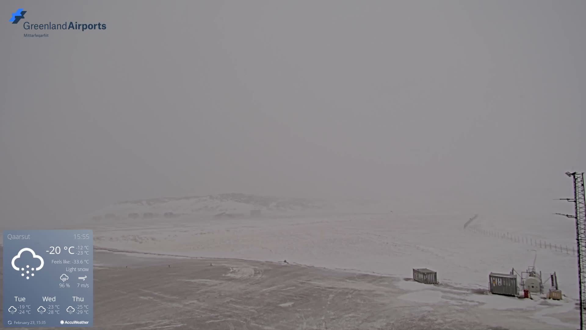 Qaarsut Airport (Mittarfik Qaarsut) East Towards View Live Cam JQA / BGUQ  - Qaarsut, Avannaata, Greenland, Denmark