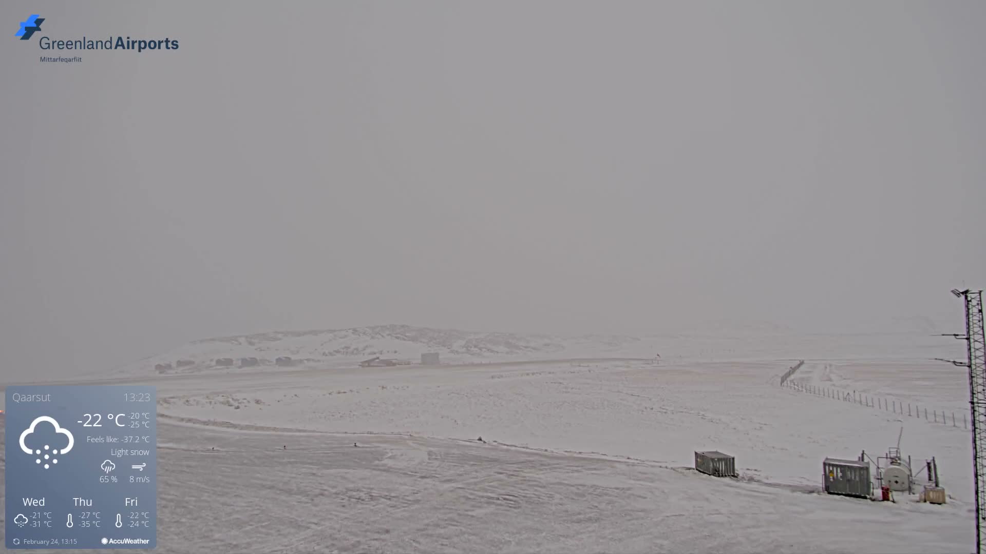 Qaarsut Airport (Mittarfik Qaarsut) East Towards View Live Cam JQA / BGUQ  - Qaarsut, Avannaata, Greenland, Denmark
