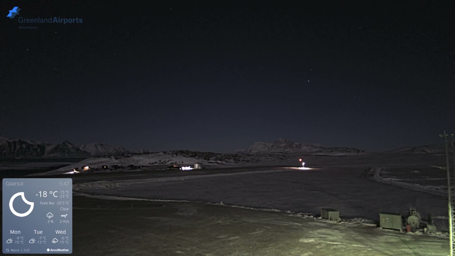 Qaarsut Airport (Mittarfik Qaarsut) East Towards View Live Cam JQA / BGUQ  - Qaarsut, Avannaata, Greenland, Denmark