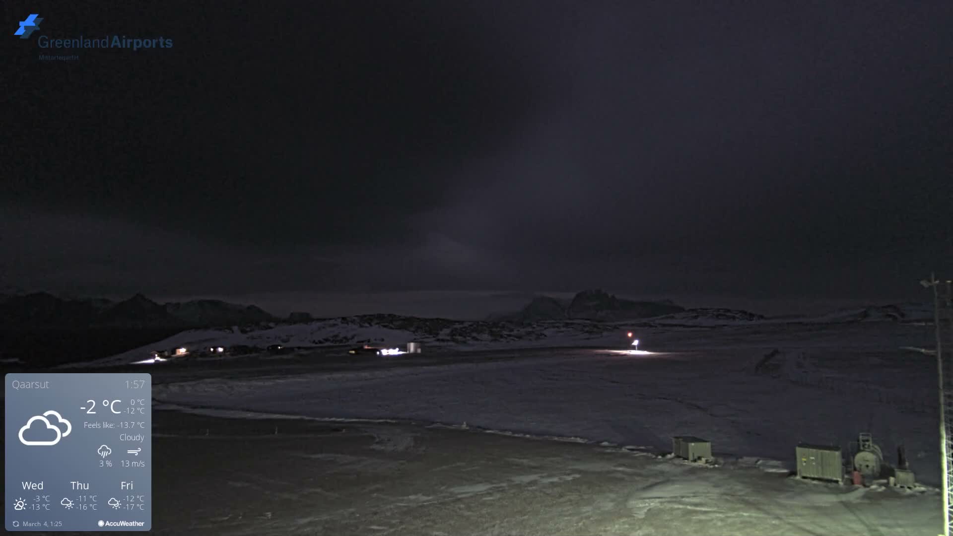 Qaarsut Airport (Mittarfik Qaarsut) East Towards View Live Cam JQA / BGUQ  - Qaarsut, Avannaata, Greenland, Denmark