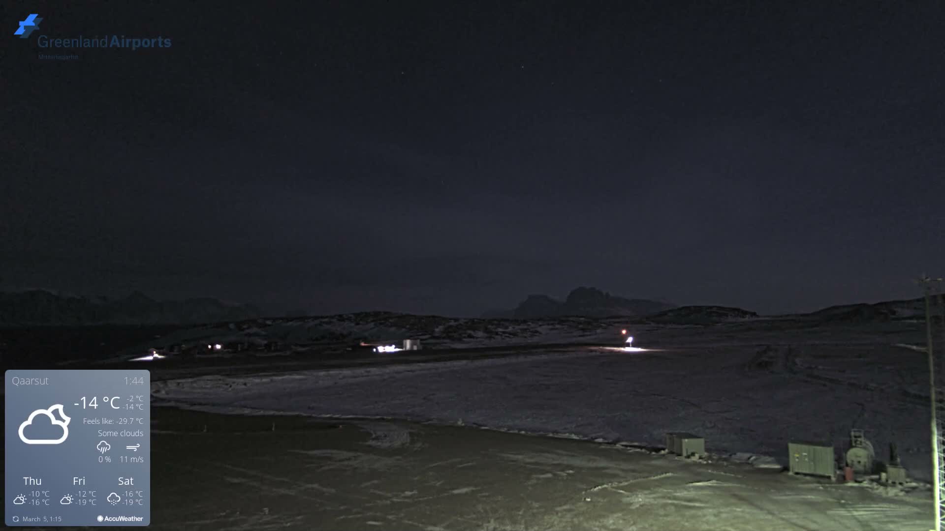 Qaarsut Airport (Mittarfik Qaarsut) East Towards View Live Cam JQA / BGUQ  - Qaarsut, Avannaata, Greenland, Denmark