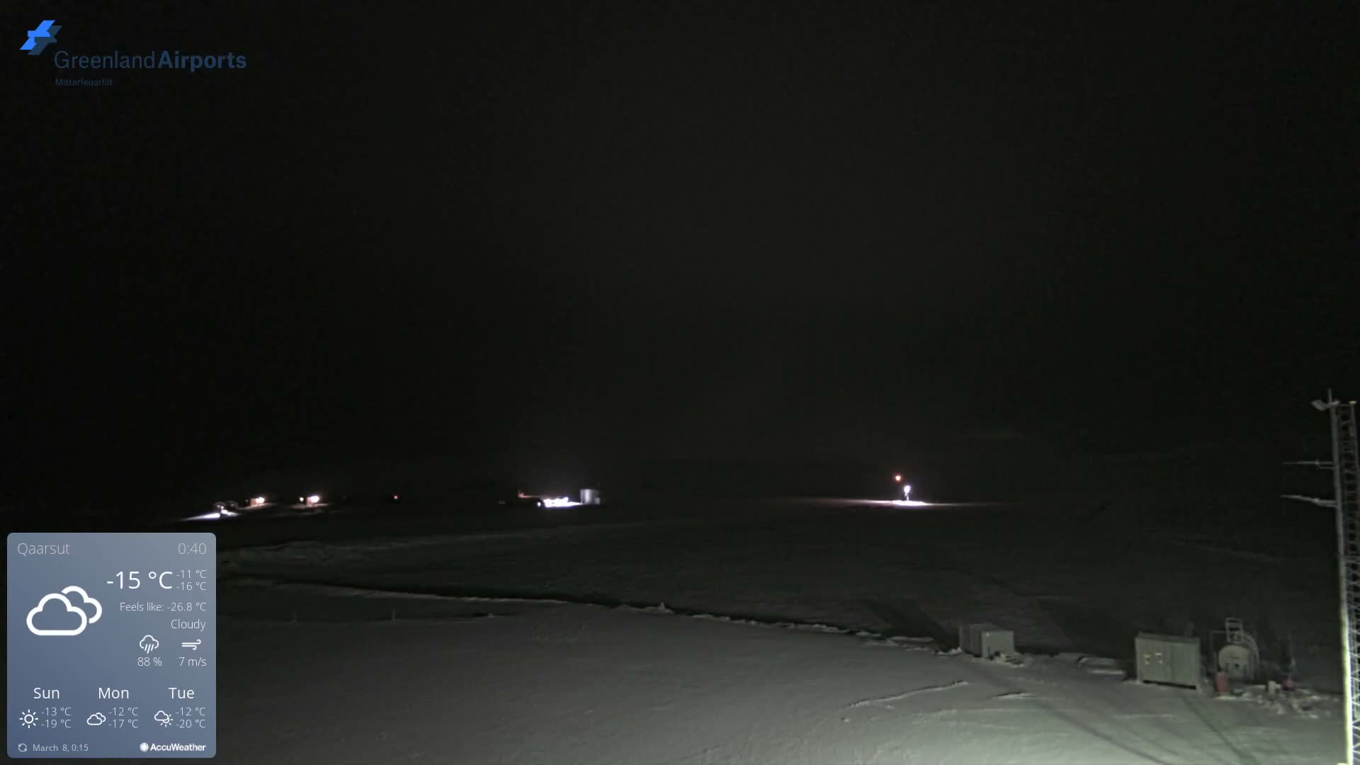 Qaarsut Airport (Mittarfik Qaarsut) East Towards View Live Cam JQA / BGUQ  - Qaarsut, Avannaata, Greenland, Denmark