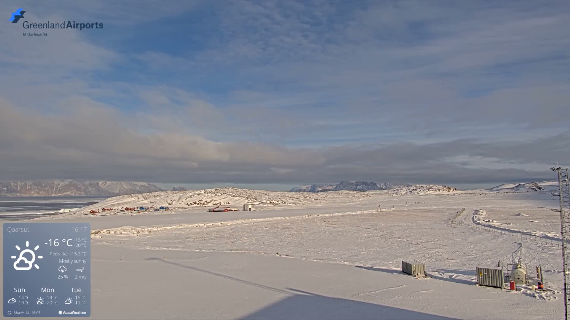 Qaarsut Airport (Mittarfik Qaarsut) East Towards View Live Cam JQA / BGUQ  - Qaarsut, Avannaata, Greenland, Denmark