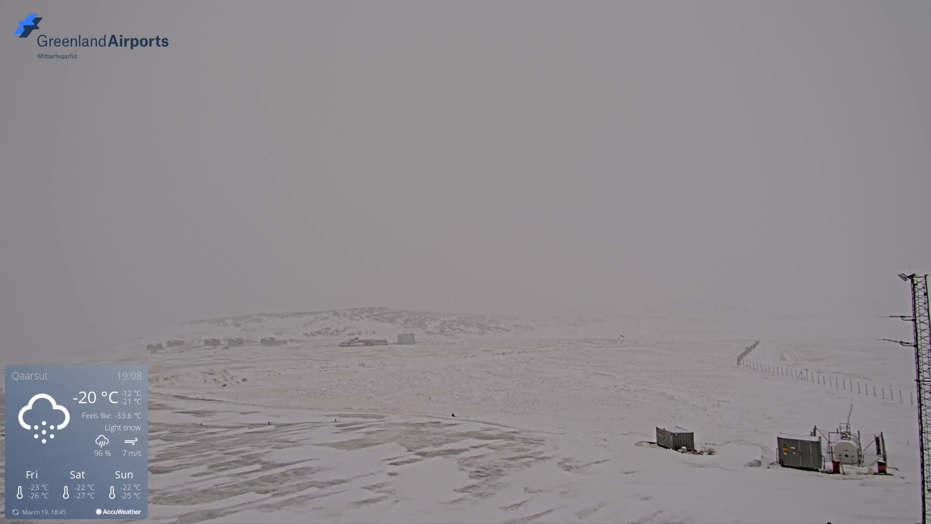 Qaarsut Airport (Mittarfik Qaarsut) East Towards View Live Cam JQA / BGUQ  - Qaarsut, Avannaata, Greenland, Denmark