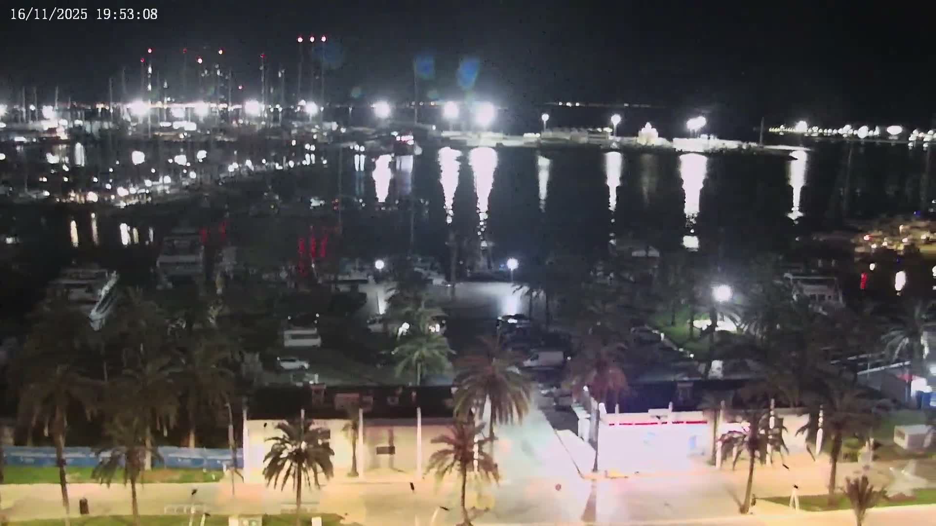 Palma de Mallorca, Paseo Maritimo (Av. de Gabriel Roca) & Marina Port de Mallorca Live Cam -Son Armadams, Ponent Discrict, Palma de Mallorca, Balearic Island, Spain