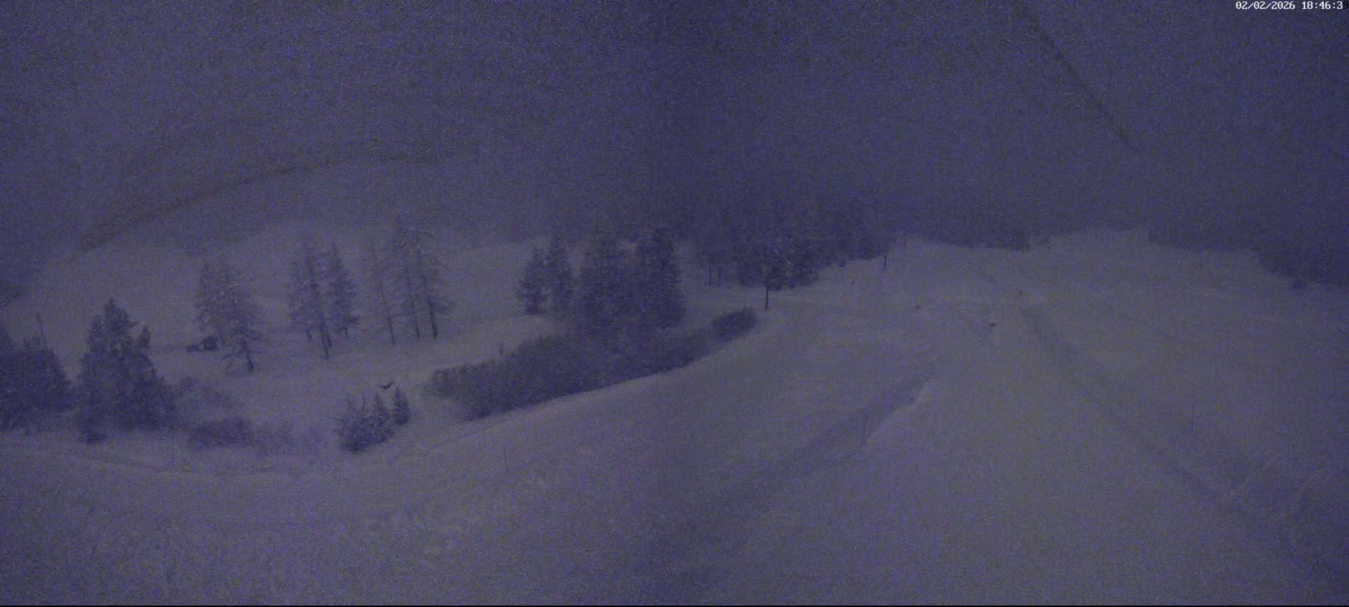 Arvieux Cross-Country Ski Center ( Foyer de ski de fond Arvieux) Live Cam - Brunissard, Arvieux, Briancon, Hautes-Alpes, Provence-Alpes-Cote d’Azur, France