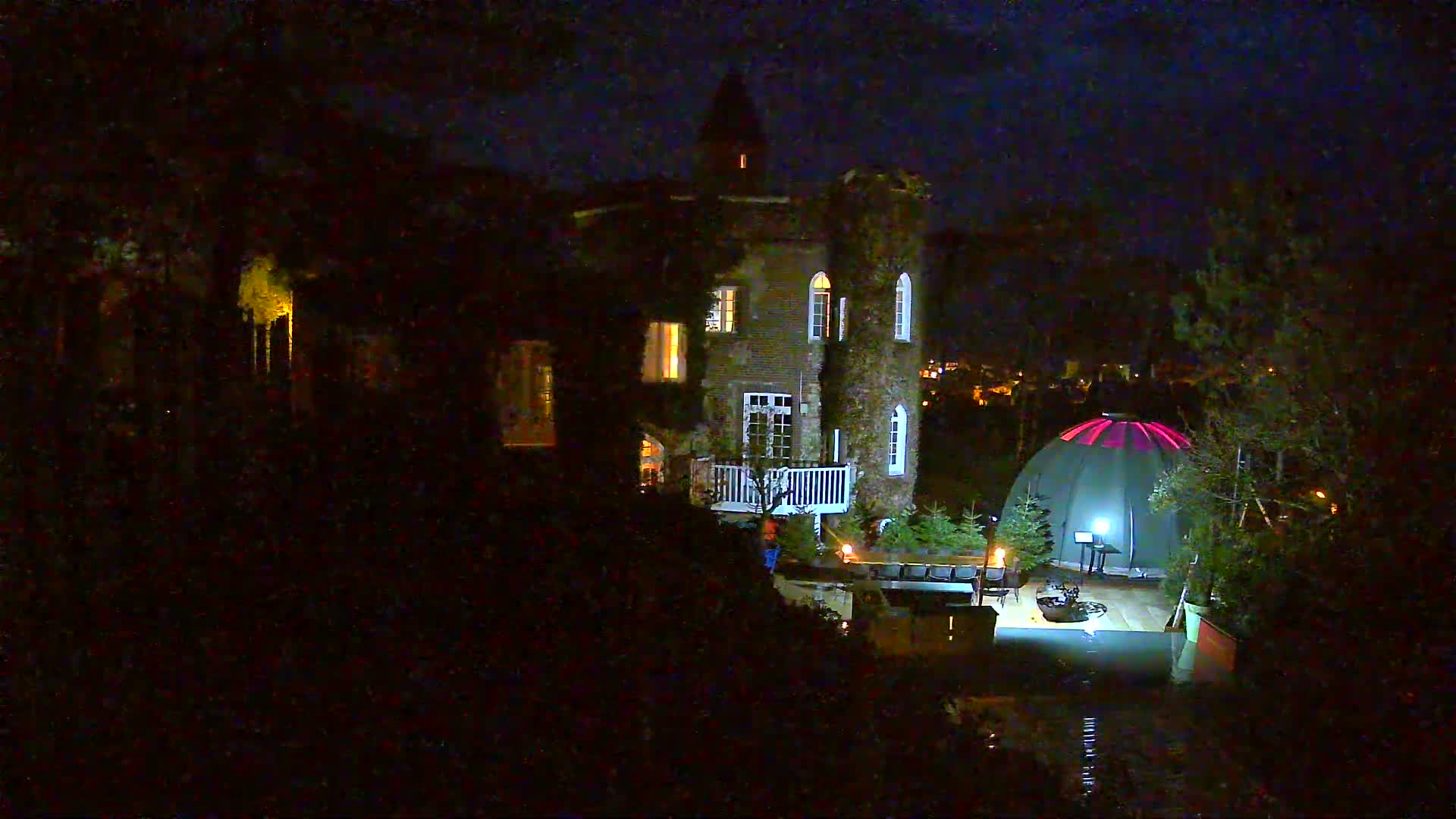 Etretat Commune Silhouette from  Le Domaine Saint-Clair Live Cam - Etretat, Le Havre, Seine-Maritime, Normandie, France