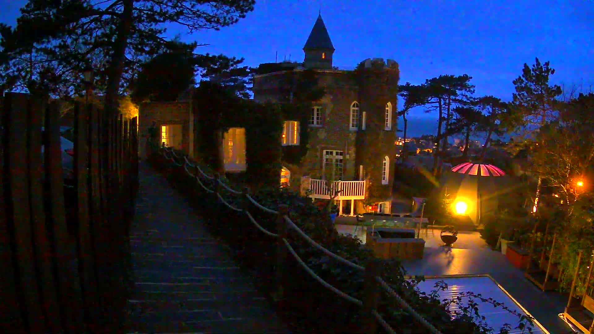 Etretat Commune Silhouette from  Le Domaine Saint-Clair Live Cam - Etretat, Le Havre, Seine-Maritime, Normandie, France