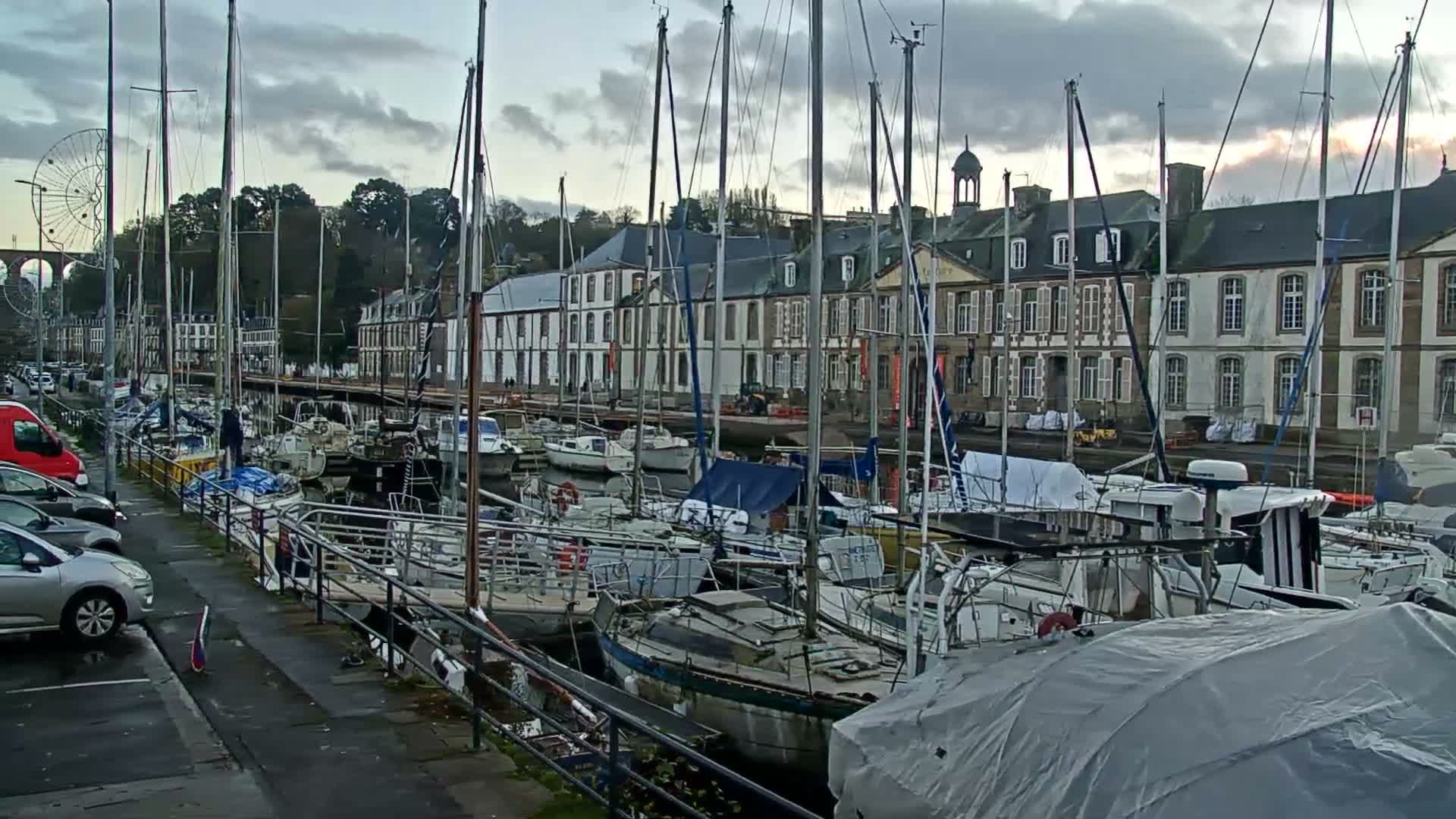 Morlaix City & Port de Morlaix Marine Live Cam - Coat Serho, Morlaix, Finistère, Bretagne, France