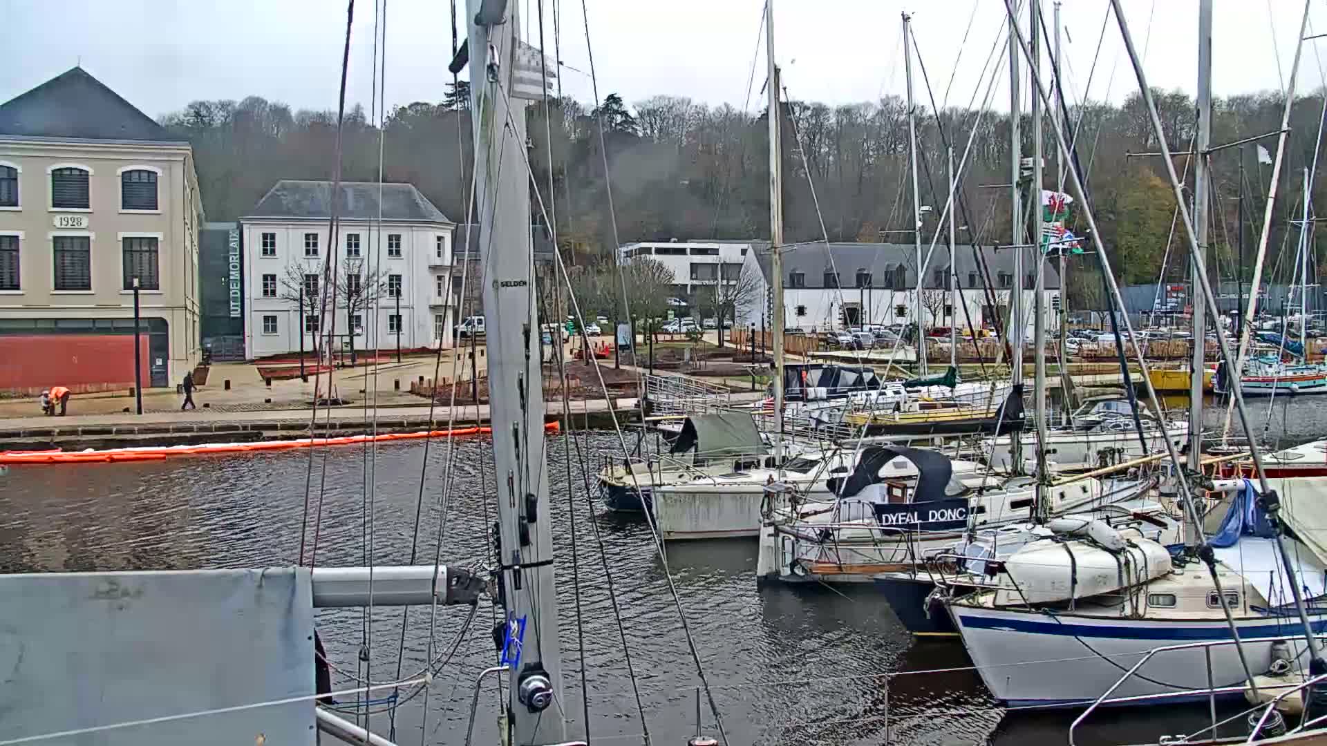 Morlaix City & Port de Morlaix Marine Live Cam - Coat Serho, Morlaix, Finistère, Bretagne, France