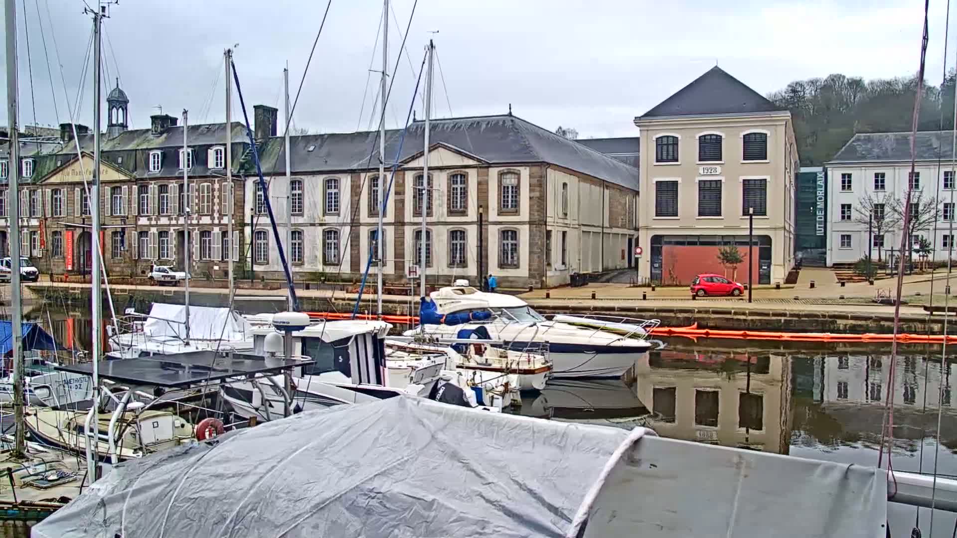 Morlaix City & Port de Morlaix Marine Live Cam - Coat Serho, Morlaix, Finistère, Bretagne, France