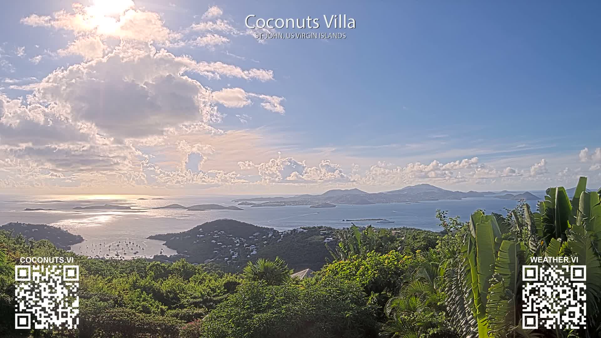 St. John, Cruz Bay St. Thomas Island View & Pillsbury Sound from Gift Hill Live Cam - Cruz Bay, St. John, United States Virgin Islands, USAGifft Hill, St. John, US Virgin Islands 2025-11-20 22:37