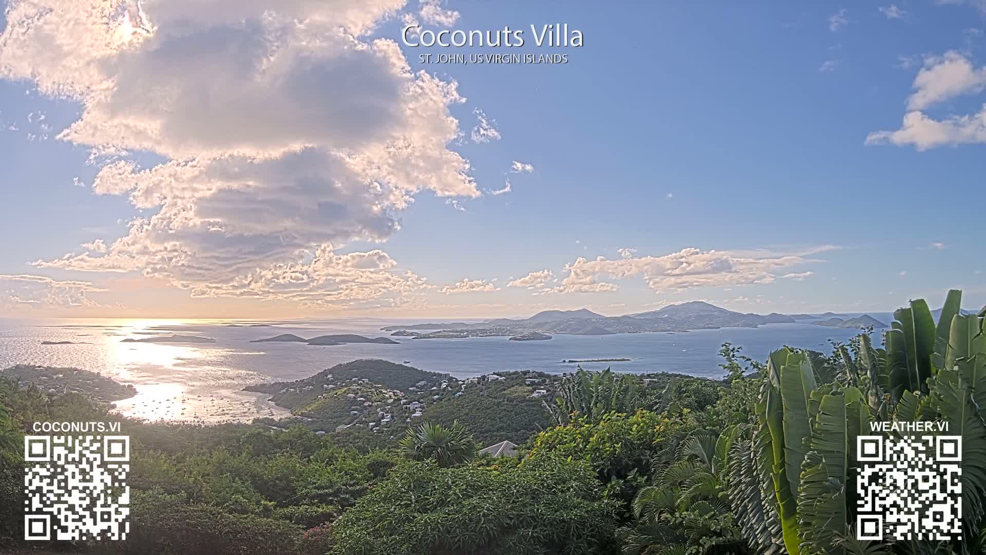 St. John, Cruz Bay St. Thomas Island View & Pillsbury Sound from Gift Hill Live Cam - Cruz Bay, St. John, United States Virgin Islands, USAGifft Hill, St. John, US Virgin Islands 2025-11-20 22:37