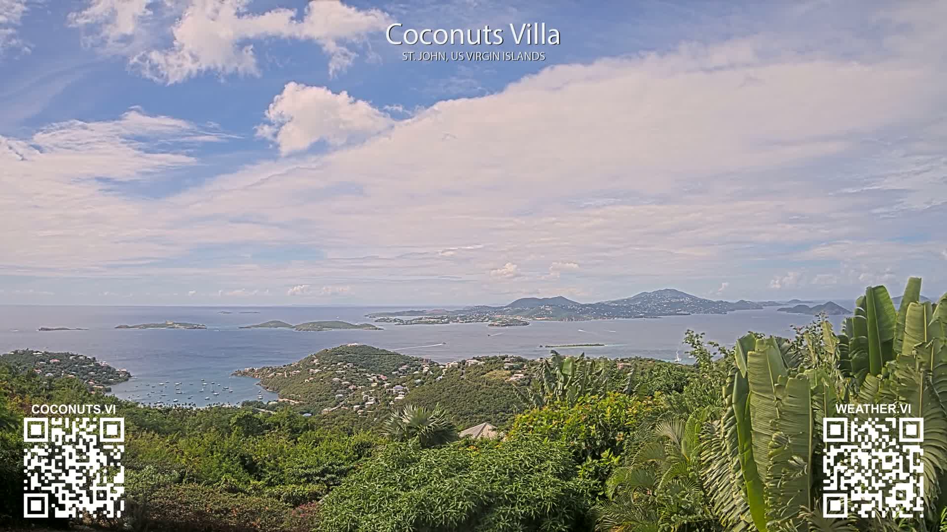 St. John, Cruz Bay St. Thomas Island View & Pillsbury Sound from Gift Hill Live Cam - Cruz Bay, St. John, United States Virgin Islands, USAGifft Hill, St. John, US Virgin Islands 2025-11-20 22:37