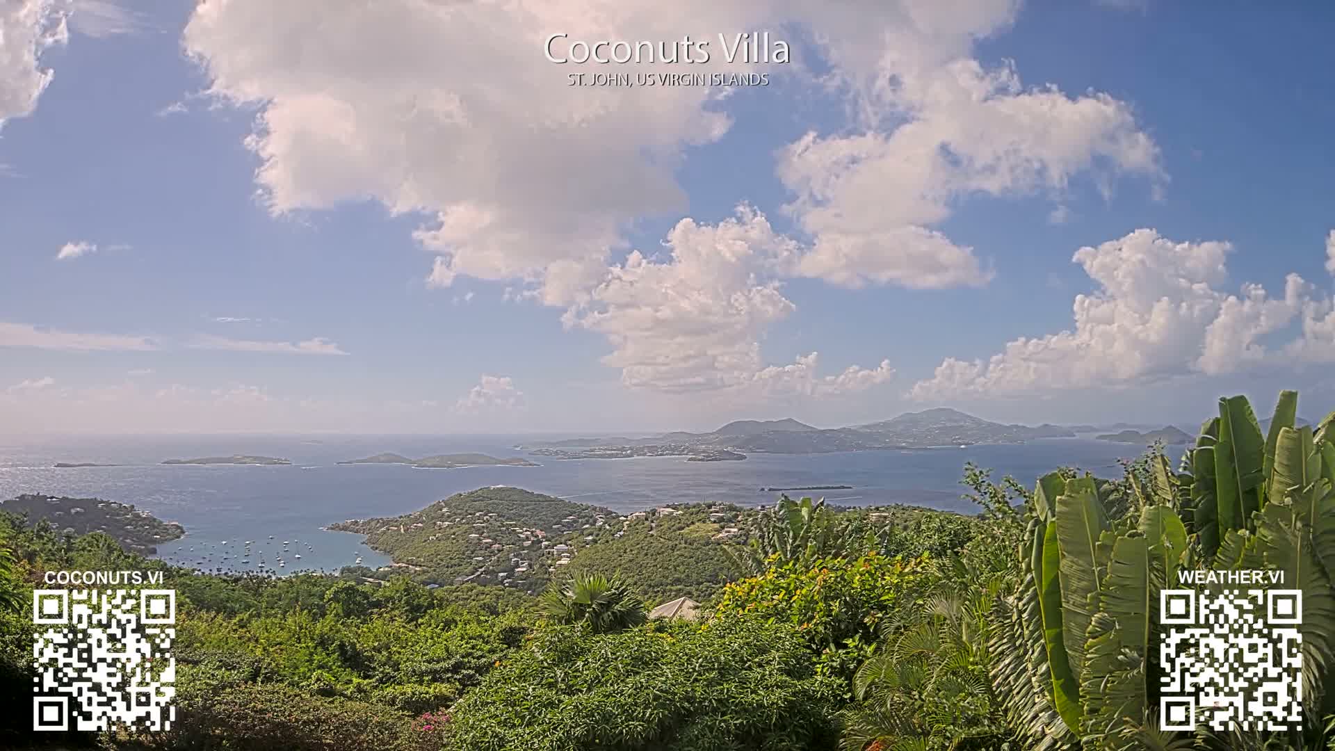 St. John, Cruz Bay St. Thomas Island View & Pillsbury Sound from Gift Hill Live Cam - Cruz Bay, St. John, United States Virgin Islands, USAGifft Hill, St. John, US Virgin Islands 2025-11-20 22:37