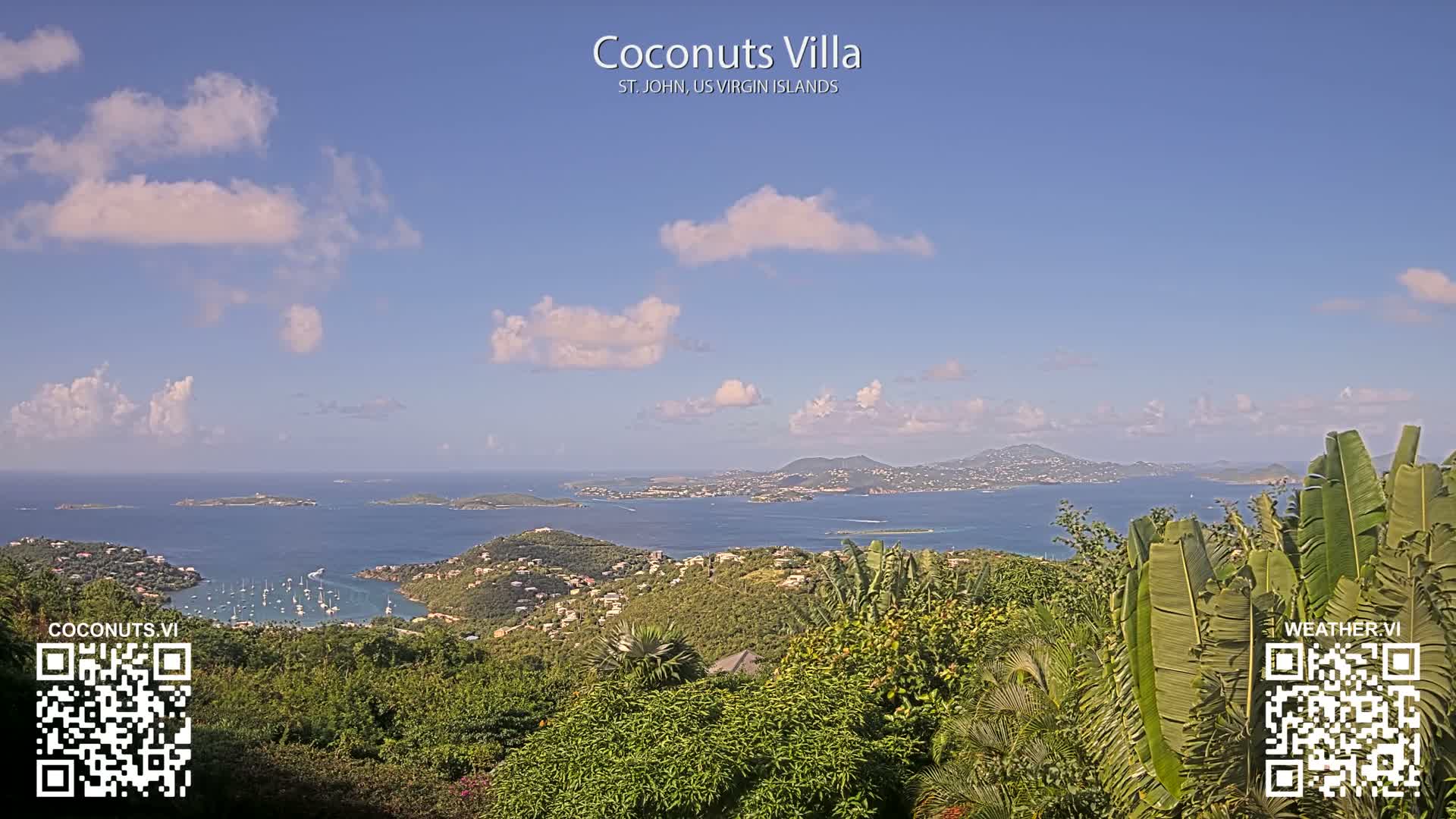 St. John, Cruz Bay St. Thomas Island View & Pillsbury Sound from Gift Hill Live Cam - Cruz Bay, St. John, United States Virgin Islands, USAGifft Hill, St. John, US Virgin Islands 2025-11-20 22:37