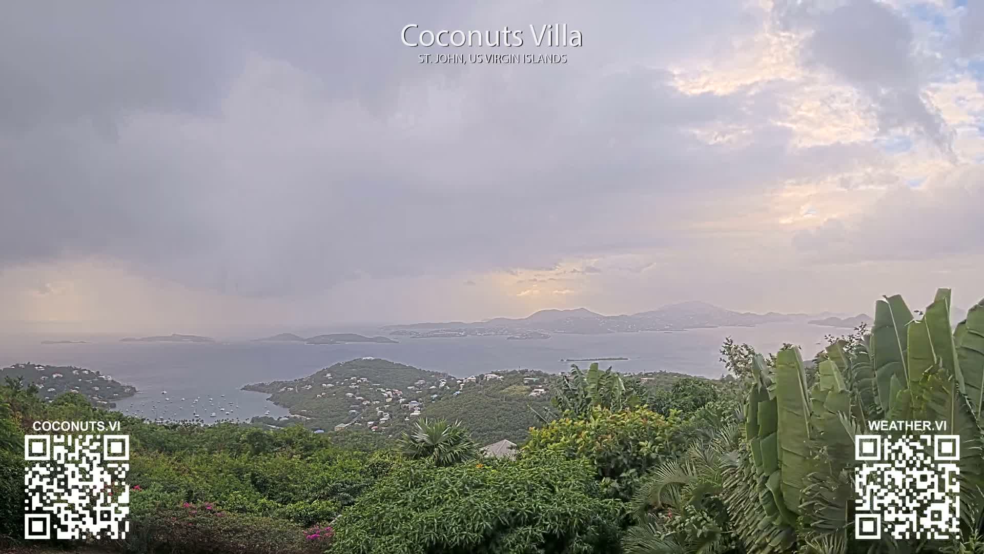 St. John, Cruz Bay St. Thomas Island View & Pillsbury Sound from Gift Hill Live Cam - Cruz Bay, St. John, United States Virgin Islands, USAGifft Hill, St. John, US Virgin Islands 2025-11-20 22:37