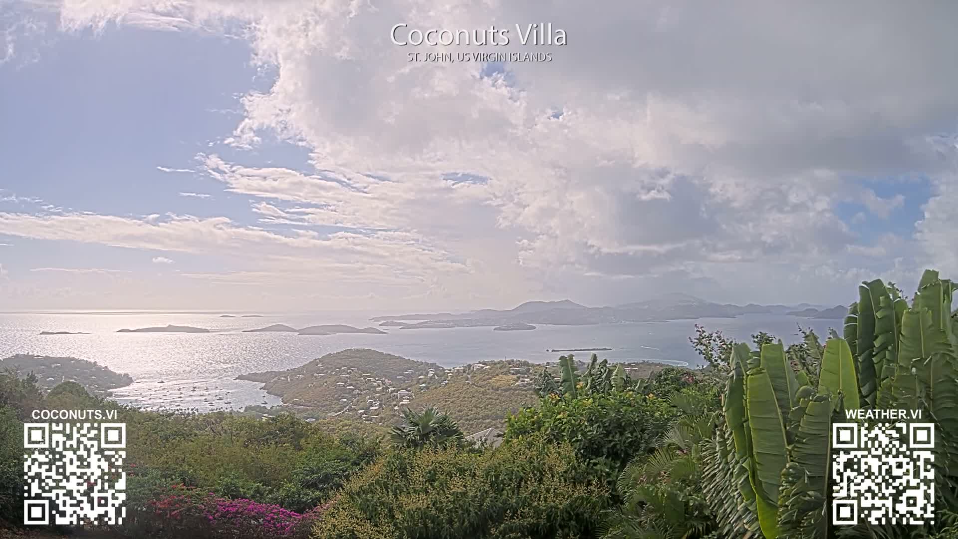 St. John, Cruz Bay St. Thomas Island View & Pillsbury Sound from Gift Hill Live Cam - Cruz Bay, St. John, United States Virgin Islands, USAGifft Hill, St. John, US Virgin Islands 2025-11-20 22:37