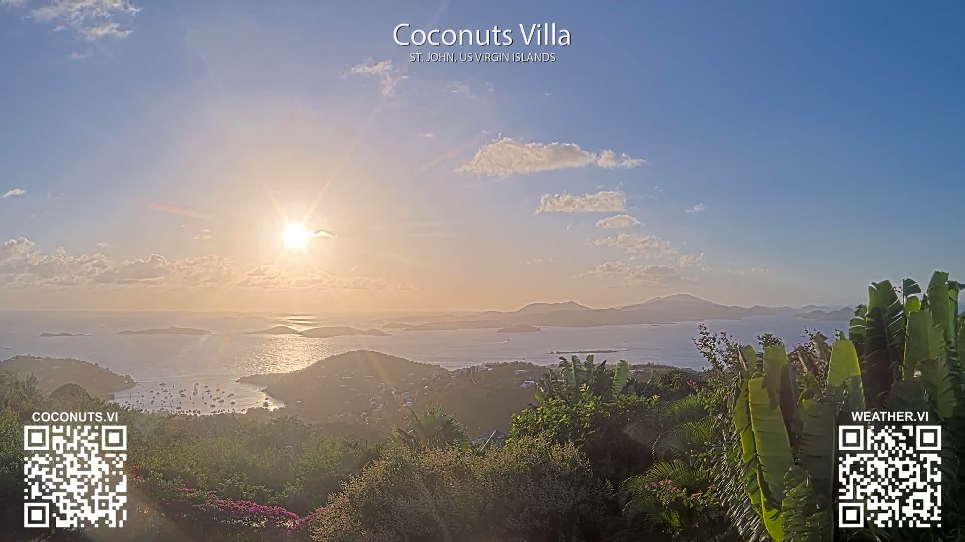 St. John, Cruz Bay St. Thomas Island View & Pillsbury Sound from Gift Hill Live Cam - Cruz Bay, St. John, United States Virgin Islands, USAGifft Hill, St. John, US Virgin Islands 2025-11-20 22:37