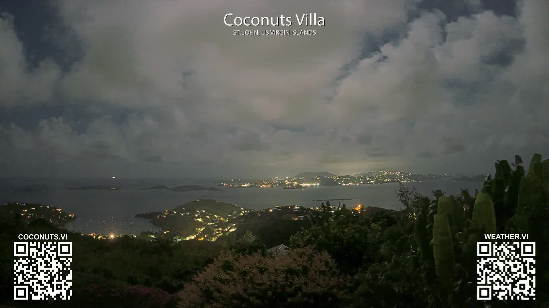 St. John, Cruz Bay St. Thomas Island View & Pillsbury Sound from Gift Hill Live Cam - Cruz Bay, St. John, United States Virgin Islands, USAGifft Hill, St. John, US Virgin Islands 2025-11-20 22:37
