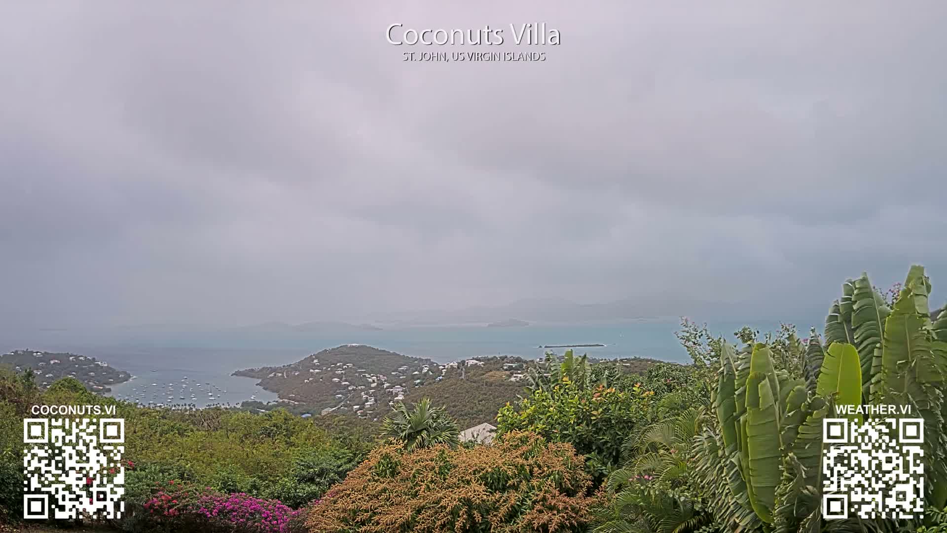 St. John, Cruz Bay St. Thomas Island View & Pillsbury Sound from Gift Hill Live Cam - Cruz Bay, St. John, United States Virgin Islands, USAGifft Hill, St. John, US Virgin Islands 2025-11-20 22:37