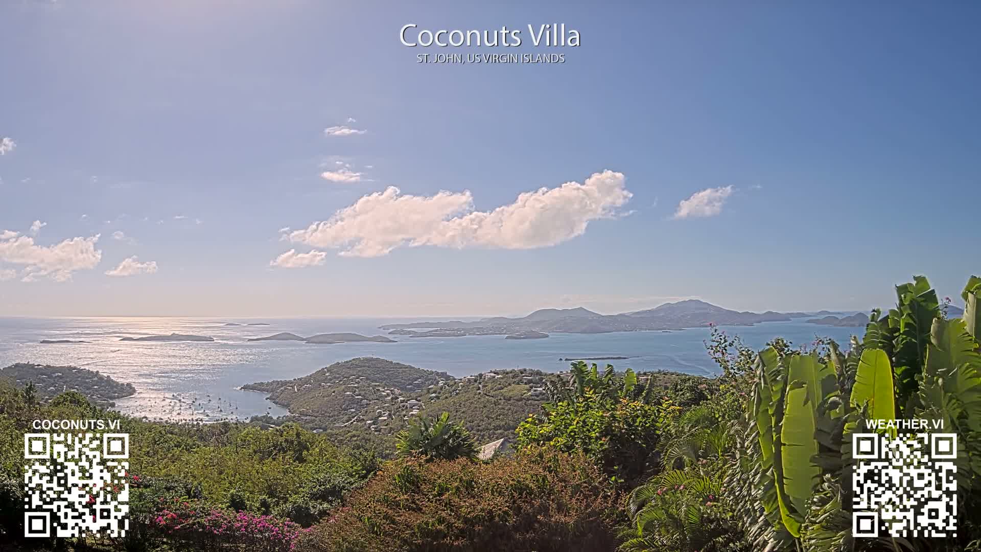 St. John, Cruz Bay St. Thomas Island View & Pillsbury Sound from Gift Hill Live Cam - Cruz Bay, St. John, United States Virgin Islands, USAGifft Hill, St. John, US Virgin Islands 2025-11-20 22:37