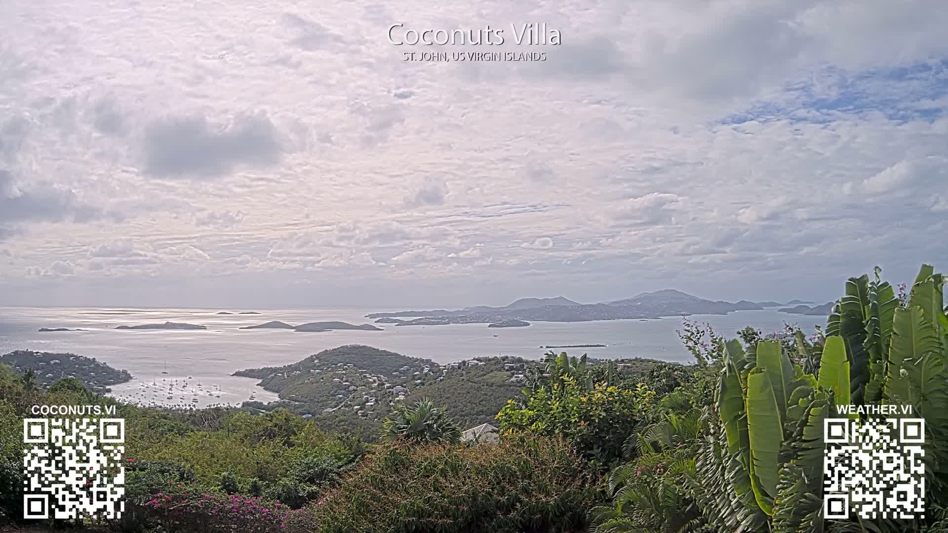 St. John, Cruz Bay St. Thomas Island View & Pillsbury Sound from Gift Hill Live Cam - Cruz Bay, St. John, United States Virgin Islands, USAGifft Hill, St. John, US Virgin Islands 2025-11-20 22:37