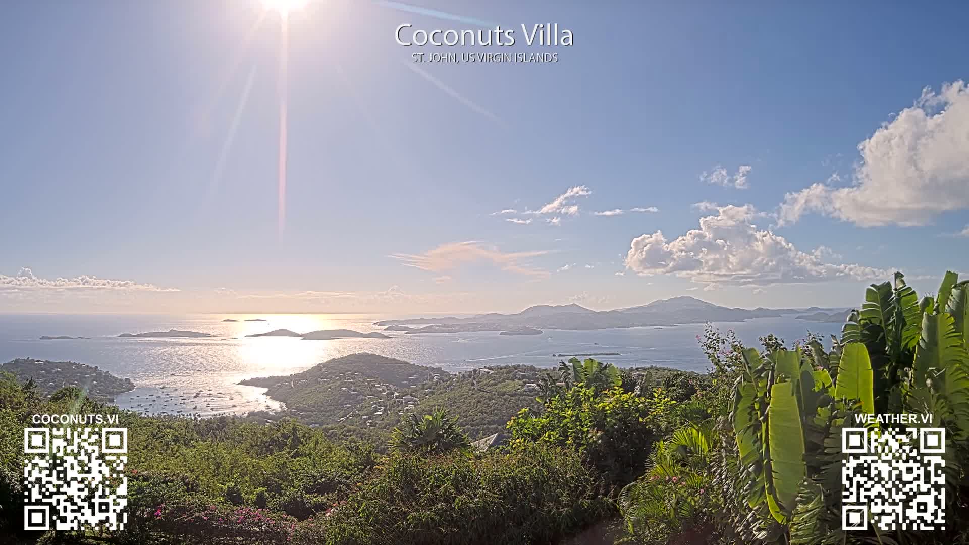 St. John, Cruz Bay St. Thomas Island View & Pillsbury Sound from Gift Hill Live Cam - Cruz Bay, St. John, United States Virgin Islands, USAGifft Hill, St. John, US Virgin Islands 2025-11-20 22:37