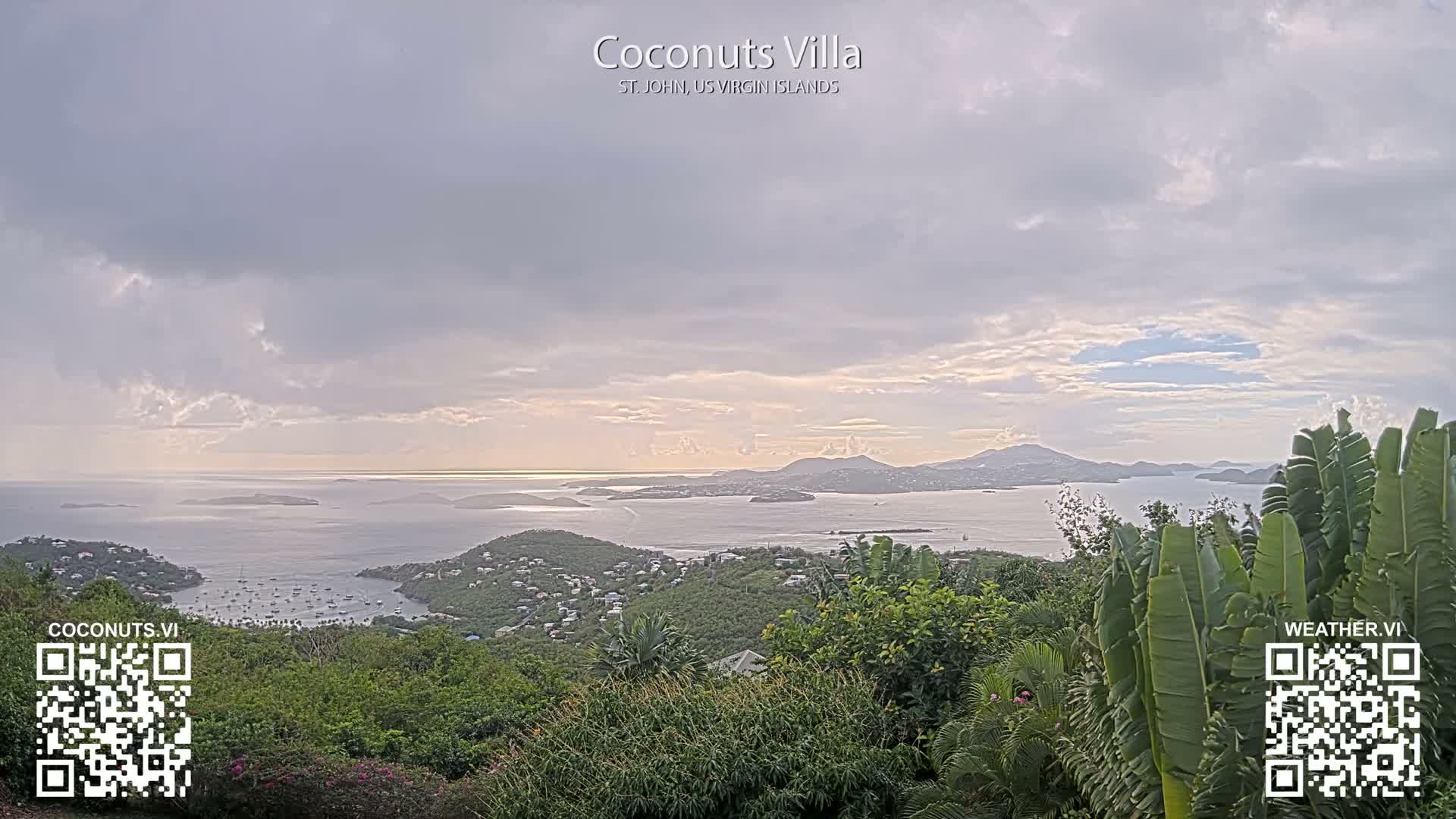 St. John, Cruz Bay St. Thomas Island View & Pillsbury Sound from Gift Hill Live Cam - Cruz Bay, St. John, United States Virgin Islands, USAGifft Hill, St. John, US Virgin Islands 2025-11-20 22:37
