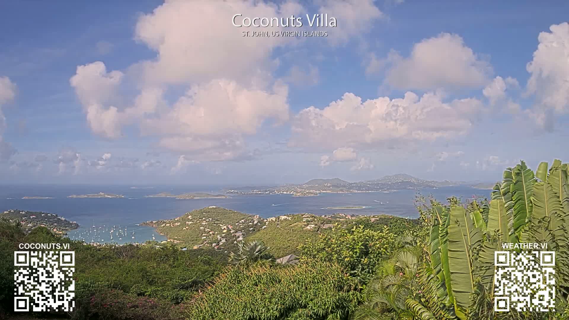 St. John, Cruz Bay St. Thomas Island View & Pillsbury Sound from Gift Hill Live Cam - Cruz Bay, St. John, United States Virgin Islands, USAGifft Hill, St. John, US Virgin Islands 2025-11-20 22:37