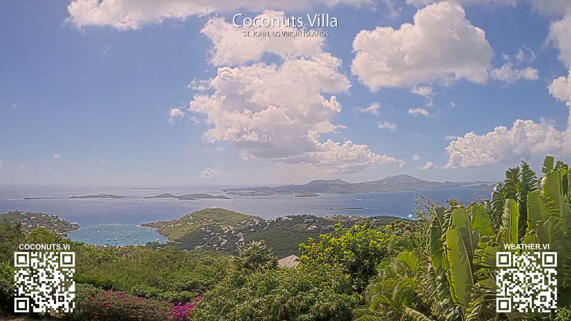St. John, Cruz Bay St. Thomas Island View & Pillsbury Sound from Gift Hill Live Cam - Cruz Bay, St. John, United States Virgin Islands, USAGifft Hill, St. John, US Virgin Islands 2025-11-20 22:37