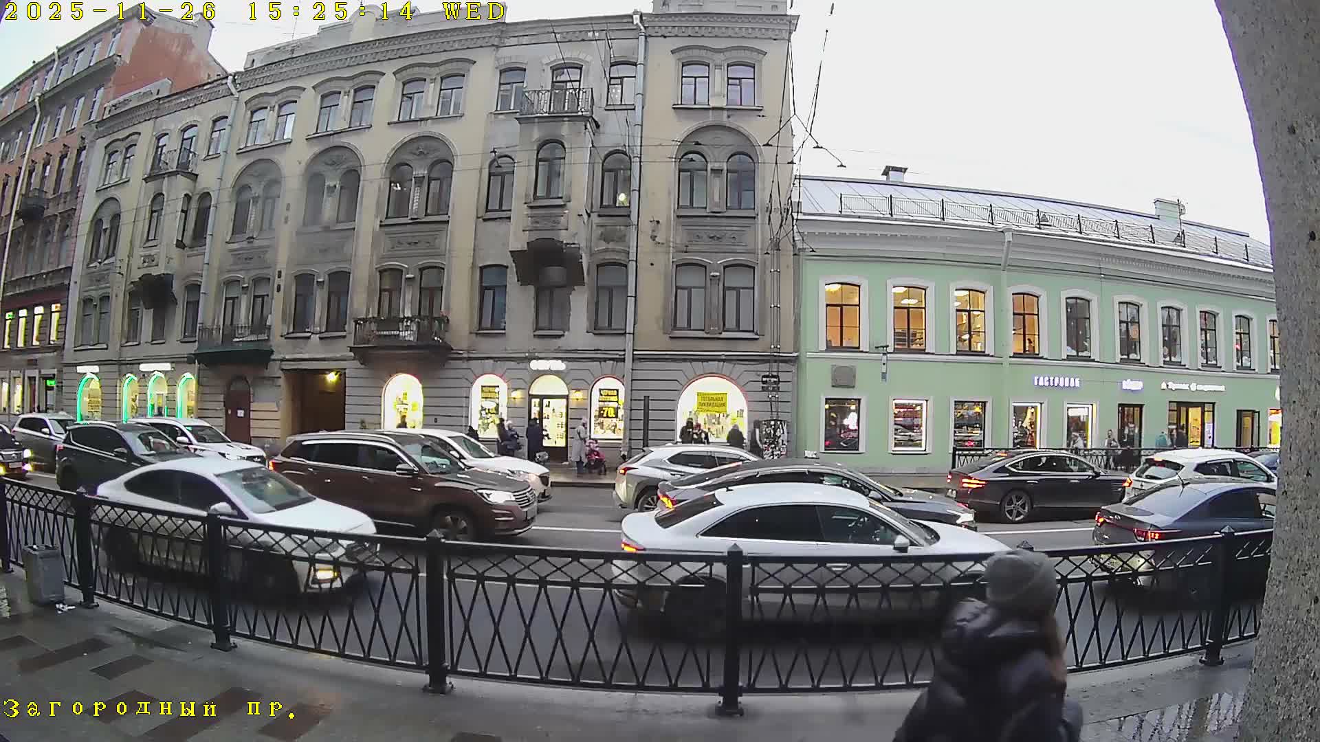 St. Petersburg, Zagorodny Avenue (Zagorodny Prospekt) Live Cam - Vladimirsky, Tsentralny, Saint Petersburg, Northwestern (Severo-Zapadnyy), Russia