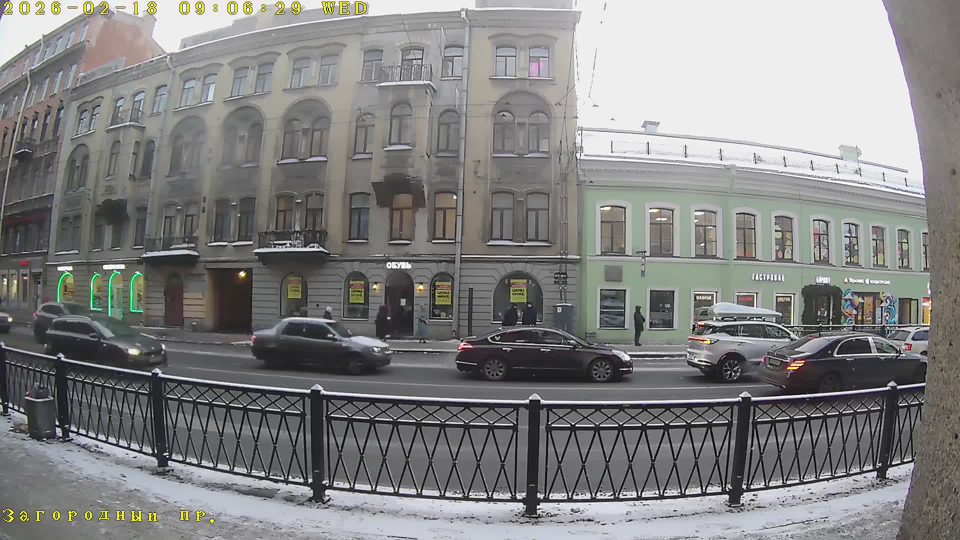 St. Petersburg, Zagorodny Avenue (Zagorodny Prospekt) Live Cam - Vladimirsky, Tsentralny, Saint Petersburg, Northwestern (Severo-Zapadnyy), Russia