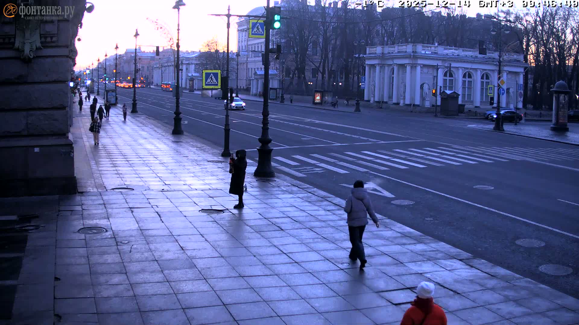 St. Petersburg, Nevskiy Avenue,  Anichkov Palace & Garden (Anitsjkof-Paleis)  Live Cam - Dvortsovy, Tsentralny, Saint Petersburg, Northwestern (Severo-Zapadnyy), Russia