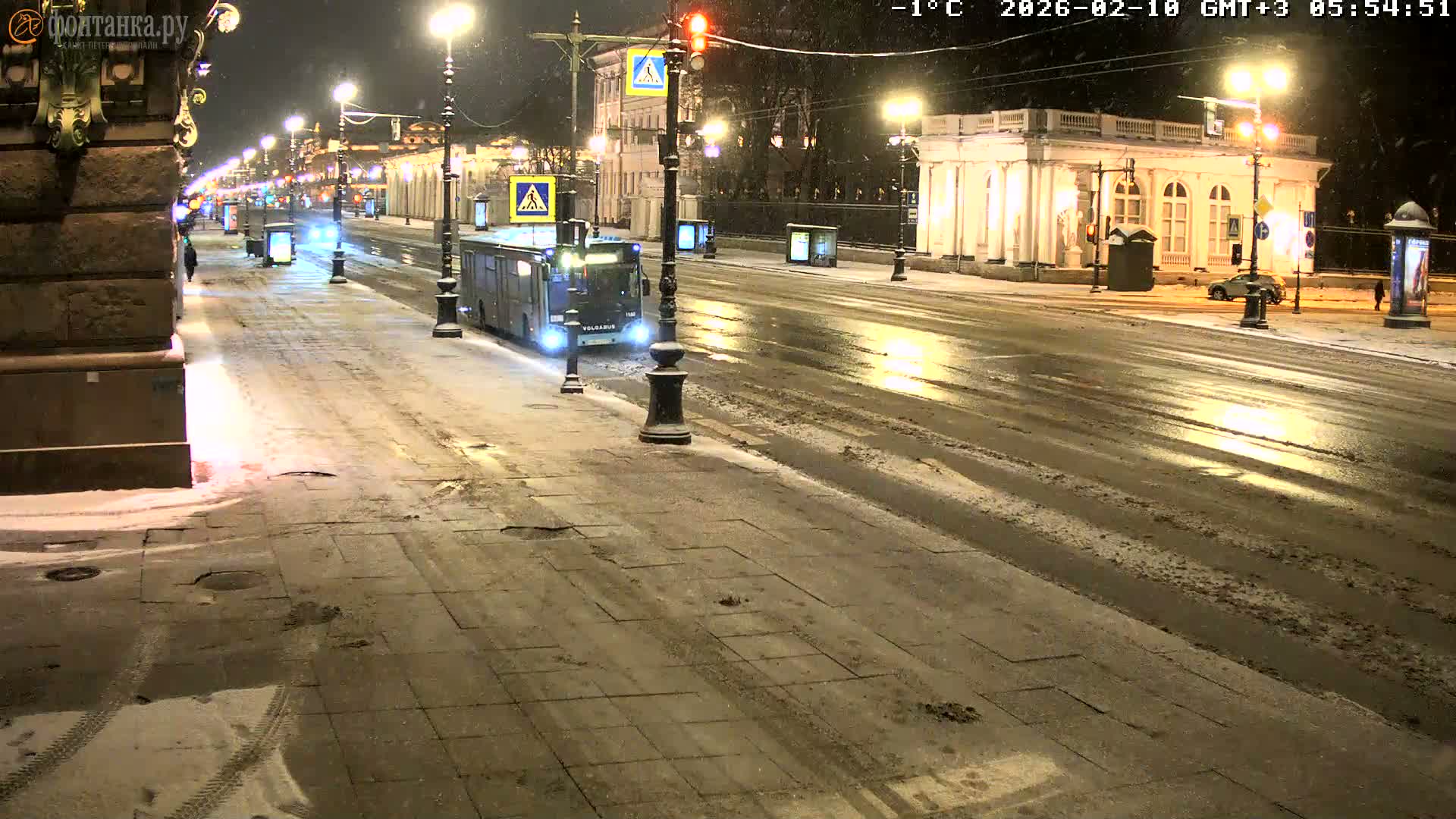 St. Petersburg, Nevskiy Avenue,  Anichkov Palace & Garden (Anitsjkof-Paleis)  Live Cam - Dvortsovy, Tsentralny, Saint Petersburg, Northwestern (Severo-Zapadnyy), Russia