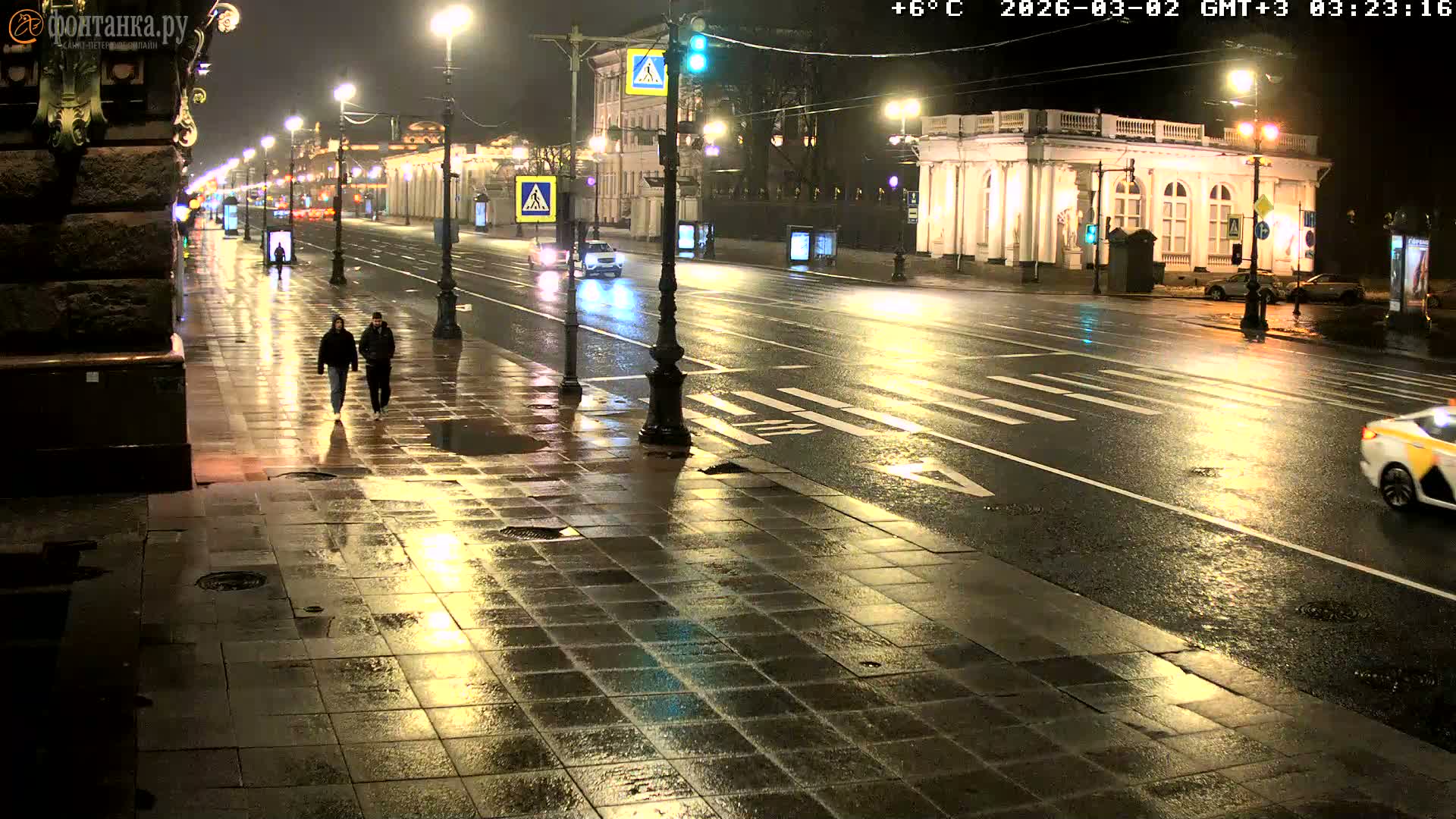 St. Petersburg, Nevskiy Avenue,  Anichkov Palace & Garden (Anitsjkof-Paleis)  Live Cam - Dvortsovy, Tsentralny, Saint Petersburg, Northwestern (Severo-Zapadnyy), Russia