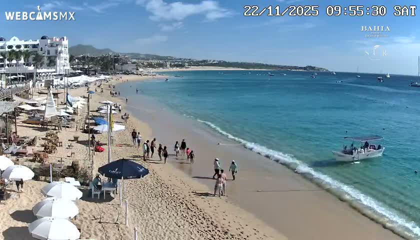 Cabo San Lucas, Playa El Medano Beach towards East View Live Cam - El Medano Ejidal, Los Cabos, Baja California Sur, Mexico