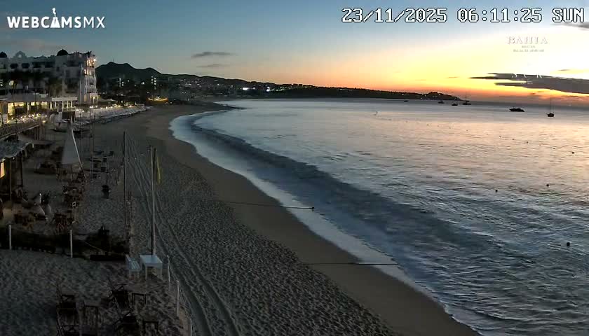 Cabo San Lucas, Playa El Medano Beach towards East View Live Cam - El Medano Ejidal, Los Cabos, Baja California Sur, Mexico