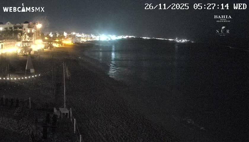 Cabo San Lucas, Playa El Medano Beach towards East View Live Cam - El Medano Ejidal, Los Cabos, Baja California Sur, Mexico