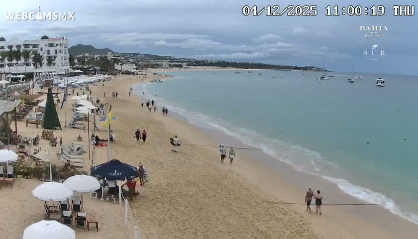 Cabo San Lucas, Playa El Medano Beach towards East View Live Cam - El Medano Ejidal, Los Cabos, Baja California Sur, Mexico