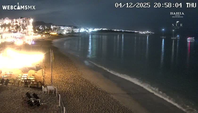 Cabo San Lucas, Playa El Medano Beach towards East View Live Cam - El Medano Ejidal, Los Cabos, Baja California Sur, Mexico