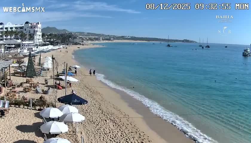 Cabo San Lucas, Playa El Medano Beach towards East View Live Cam - El Medano Ejidal, Los Cabos, Baja California Sur, Mexico
