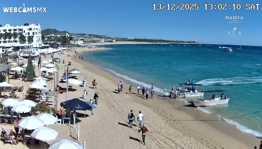 Cabo San Lucas, Playa El Medano Beach towards East View Live Cam - El Medano Ejidal, Los Cabos, Baja California Sur, Mexico