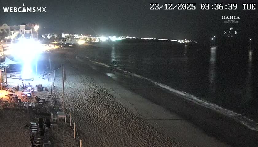 Cabo San Lucas, Playa El Medano Beach towards East View Live Cam - El Medano Ejidal, Los Cabos, Baja California Sur, Mexico