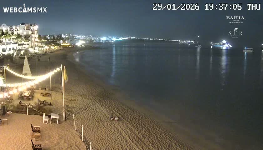 Cabo San Lucas, Playa El Medano Beach towards East View Live Cam - El Medano Ejidal, Los Cabos, Baja California Sur, Mexico