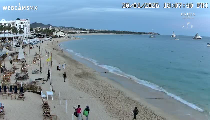 Cabo San Lucas, Playa El Medano Beach towards East View Live Cam - El Medano Ejidal, Los Cabos, Baja California Sur, Mexico