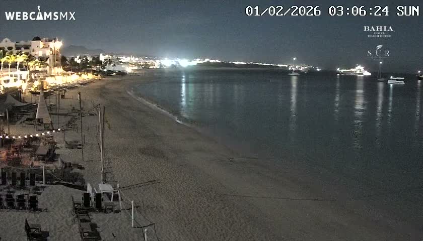 Cabo San Lucas, Playa El Medano Beach towards East View Live Cam - El Medano Ejidal, Los Cabos, Baja California Sur, Mexico