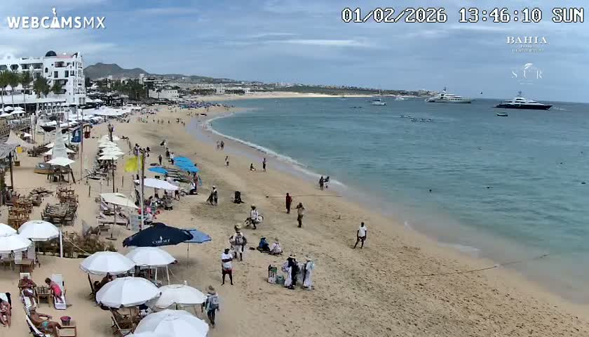 Cabo San Lucas, Playa El Medano Beach towards East View Live Cam - El Medano Ejidal, Los Cabos, Baja California Sur, Mexico
